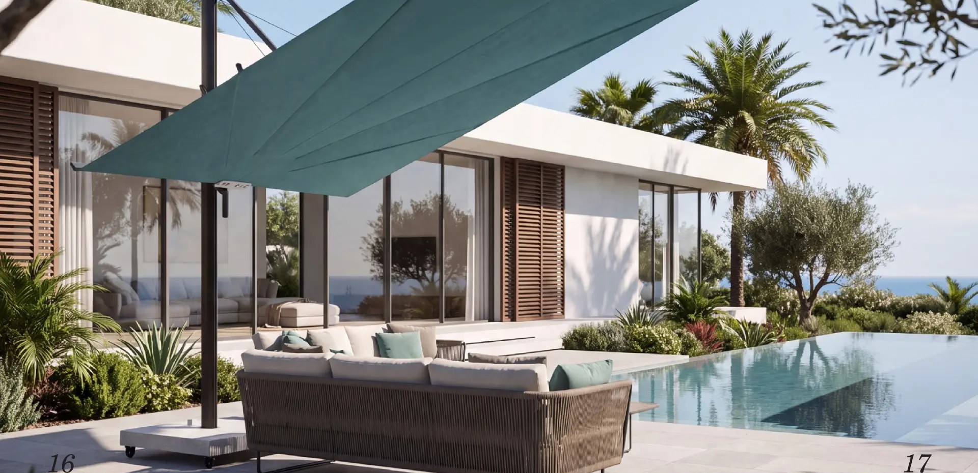 Poolside in Forest Green